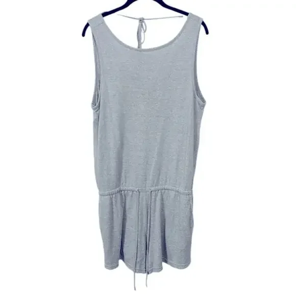 Prana Sylvie Romper Grey and White Stripe Women's Size Medium - Picture 2 of 7